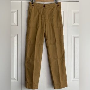 Women's Lauren Ralph Lauren Khaki Pants Beige Straight Leg Deep Pocket Size 8